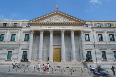 Het gebouw van het Congreso de los Diputados in Madrid