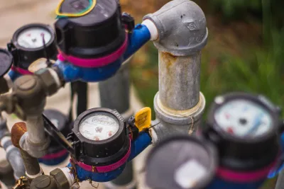 Watermeter met afsluitkraan